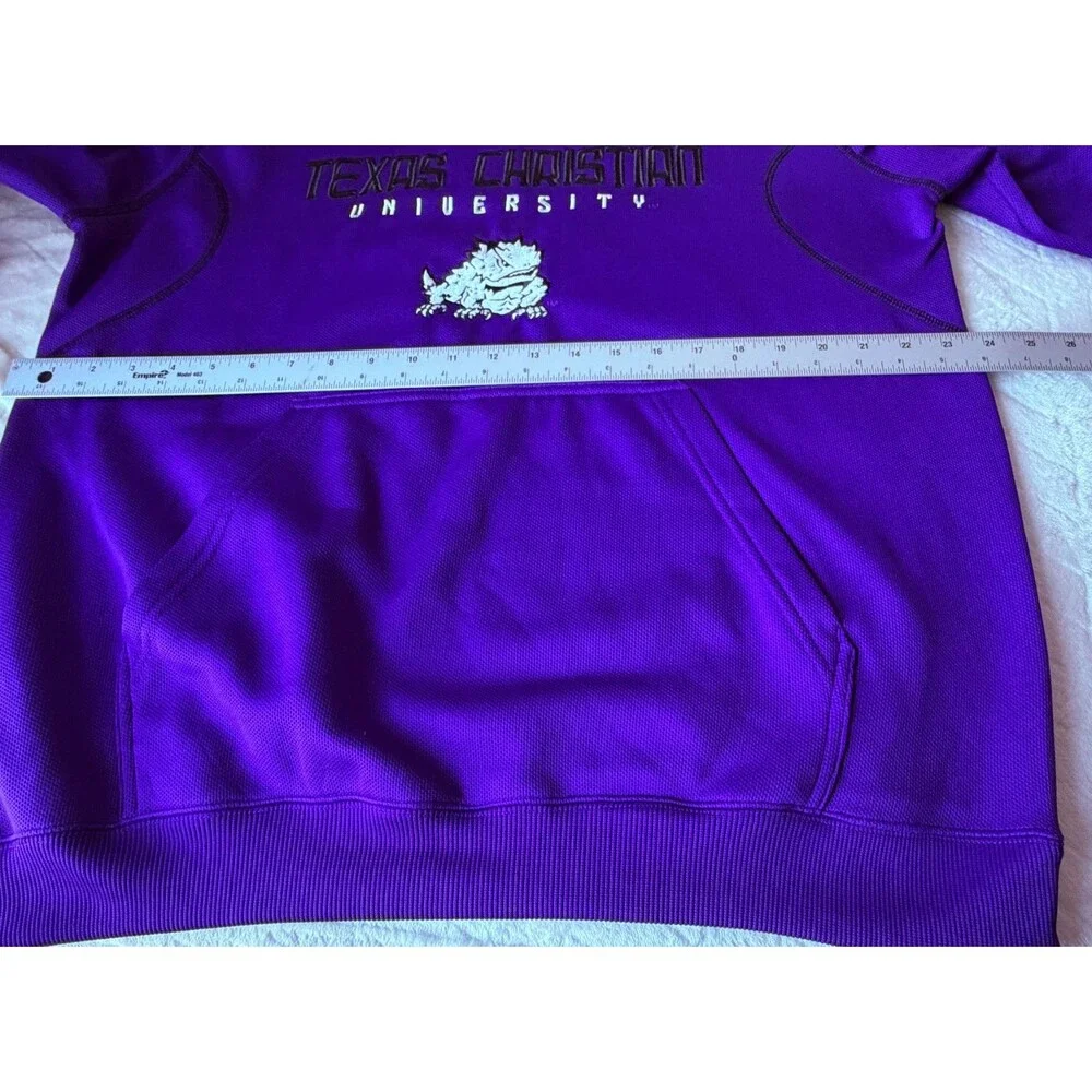 Adidas TCU Texas Christian University Horned Frogs Purple Hoodie Men's Medium